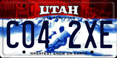 UT license plate C042XE