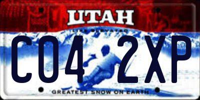 UT license plate C042XP