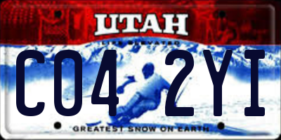 UT license plate C042YI