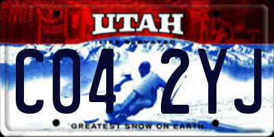 UT license plate C042YJ