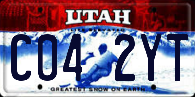 UT license plate C042YT