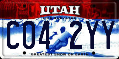 UT license plate C042YY