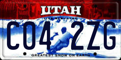 UT license plate C042ZG