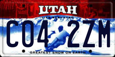 UT license plate C042ZM