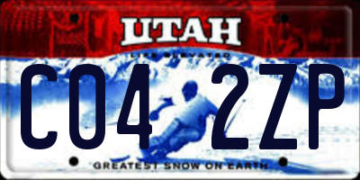 UT license plate C042ZP