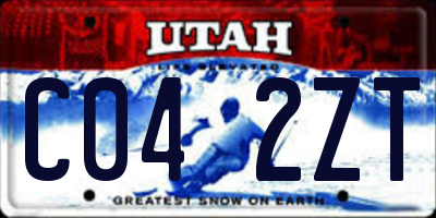 UT license plate C042ZT