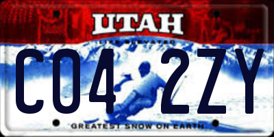 UT license plate C042ZY