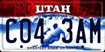 UT license plate C043AM