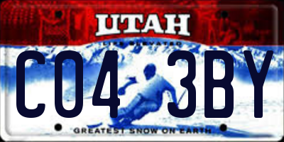 UT license plate C043BY