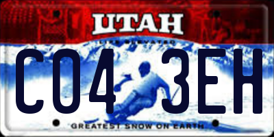 UT license plate C043EH