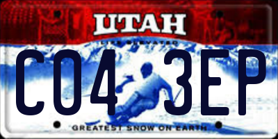 UT license plate C043EP