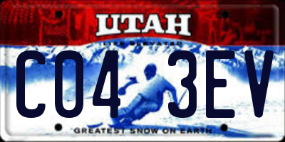 UT license plate C043EV