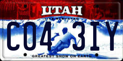 UT license plate C043IY