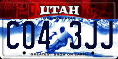 UT license plate C043JJ