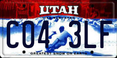 UT license plate C043LF