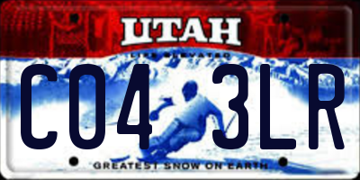 UT license plate C043LR