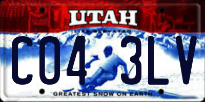 UT license plate C043LV