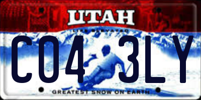 UT license plate C043LY
