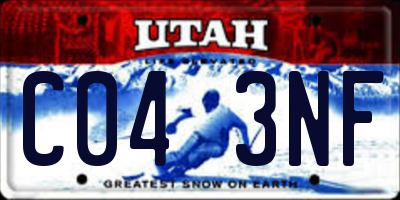 UT license plate C043NF