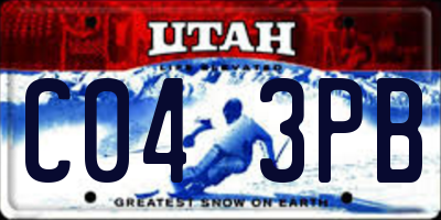 UT license plate C043PB