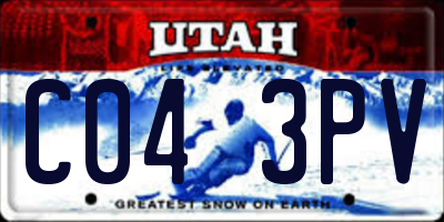 UT license plate C043PV