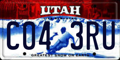 UT license plate C043RU