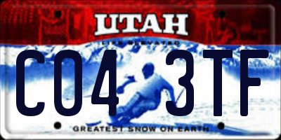 UT license plate C043TF