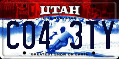 UT license plate C043TY