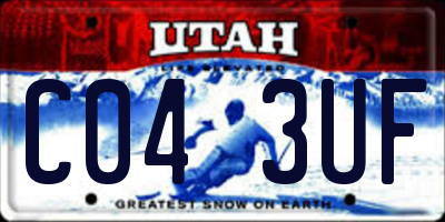 UT license plate C043UF
