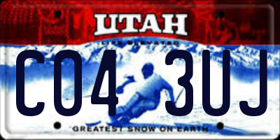 UT license plate C043UJ