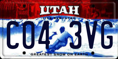 UT license plate C043VG