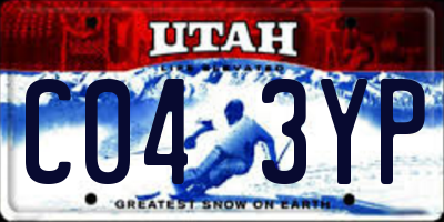 UT license plate C043YP