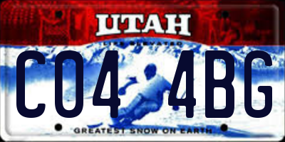 UT license plate C044BG