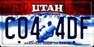 UT license plate C044DF