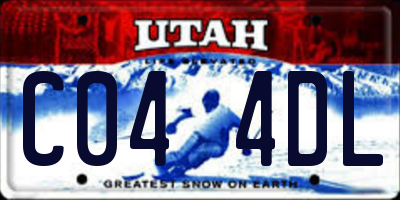 UT license plate C044DL