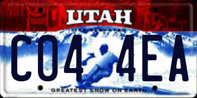 UT license plate C044EA