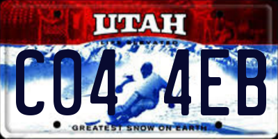 UT license plate C044EB