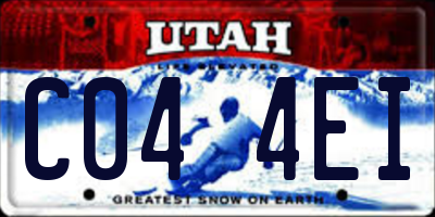 UT license plate C044EI