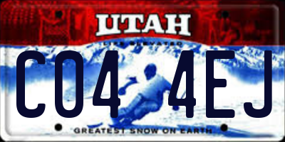 UT license plate C044EJ