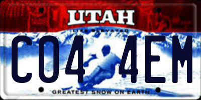 UT license plate C044EM