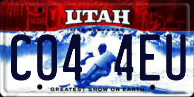 UT license plate C044EU