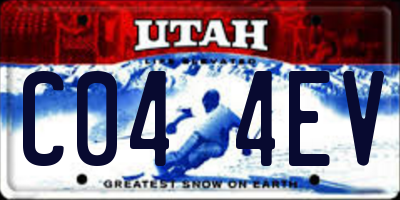UT license plate C044EV