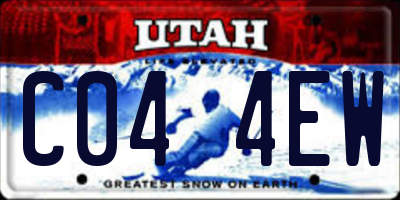 UT license plate C044EW