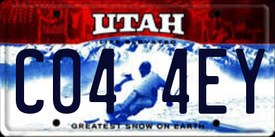 UT license plate C044EY