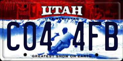 UT license plate C044FB