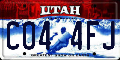 UT license plate C044FJ
