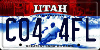 UT license plate C044FL
