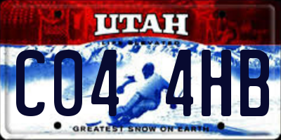UT license plate C044HB