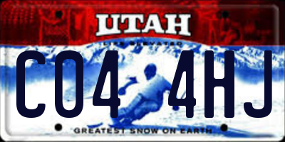UT license plate C044HJ