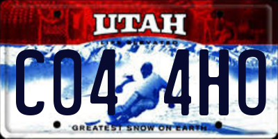 UT license plate C044HO